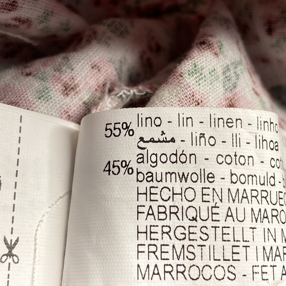 🌹NWT. Zara Flowers Rosebud Print Linen Blend Mini Dress. Size M. - Picture 10 of 11